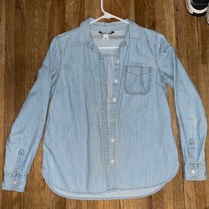 Old Navy Light Blue Denim Button Down